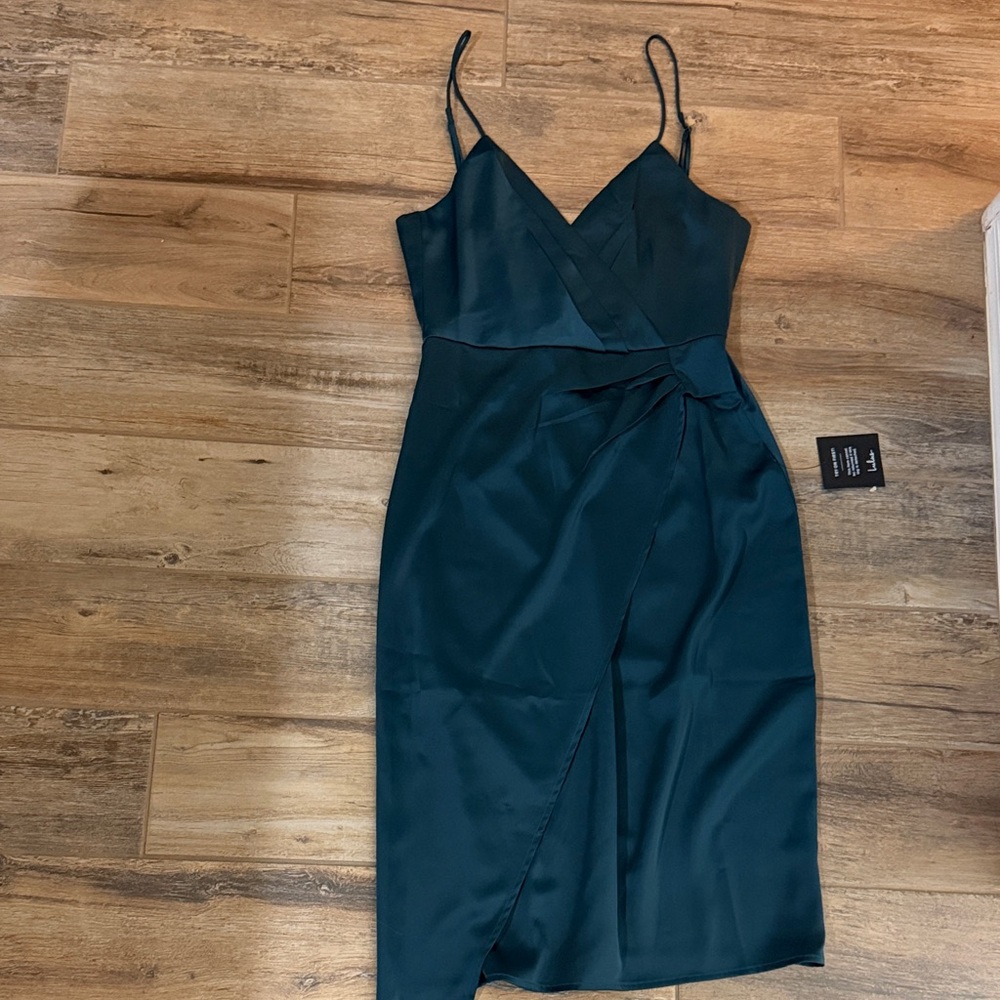 Lulu's Deep Teal Midi Dress